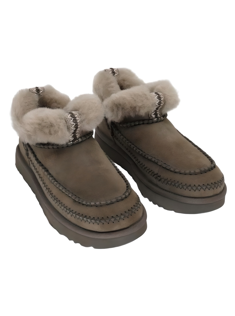 UGG Womens Classic Ultra Mini Alpine Hickory Suede Ankle Boots Size 9M